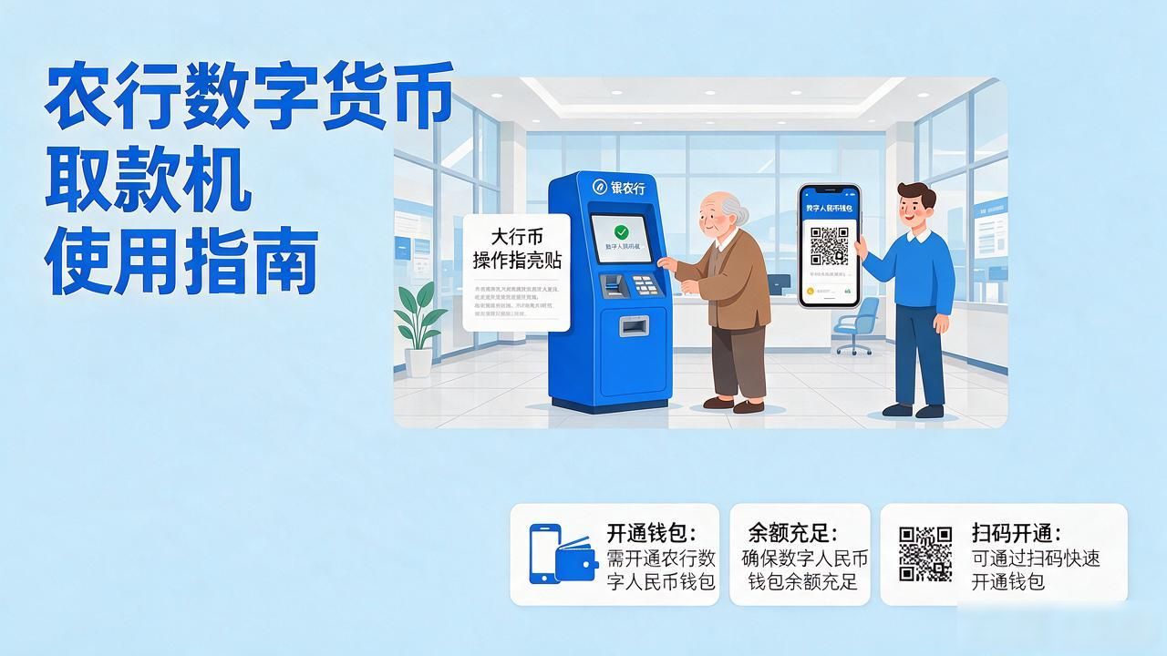 数字人民币ATM取现_工行数字人民币提现机使用教程_农行的数字货币取款机