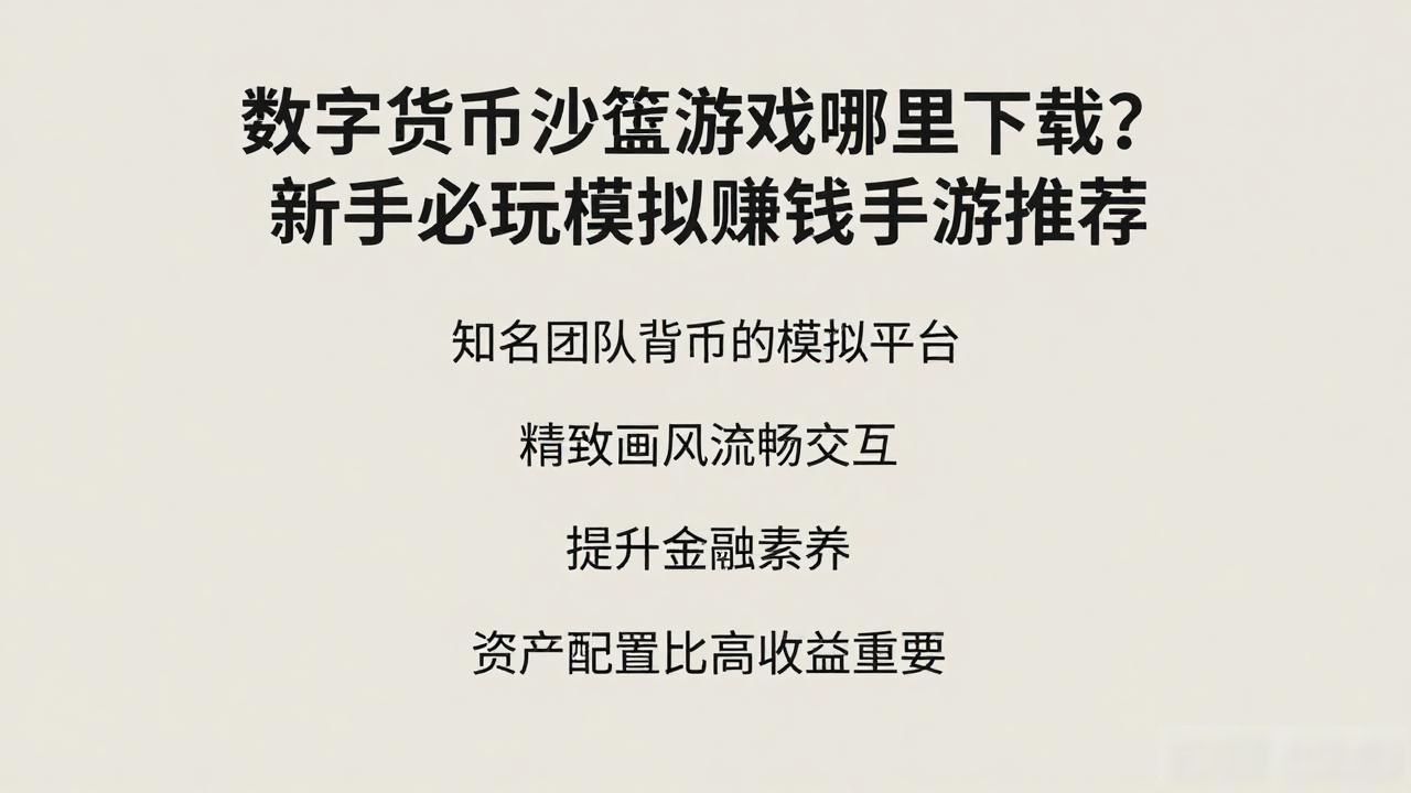 沙盒游戏模拟交易_数字货币沙盒游戏下载_数字货币入门体验游戏