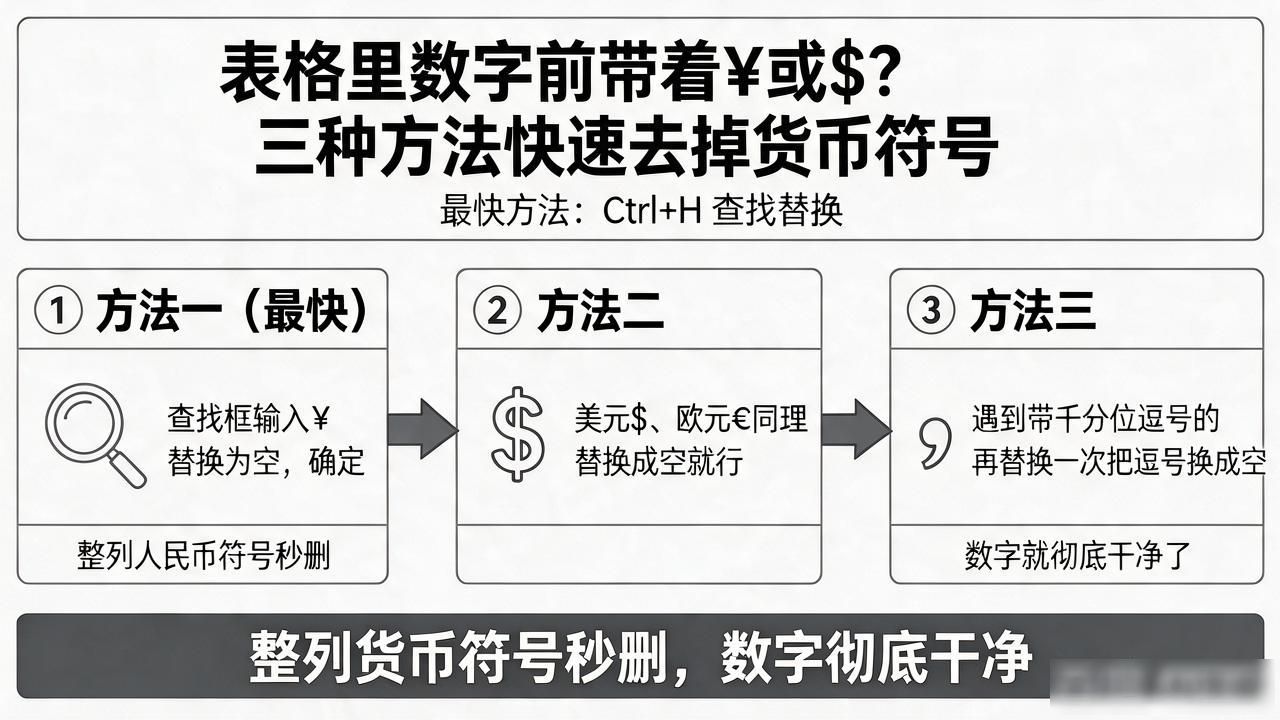 替换货币符号技巧_财务月报清除货币符号_去掉数字前货币符号